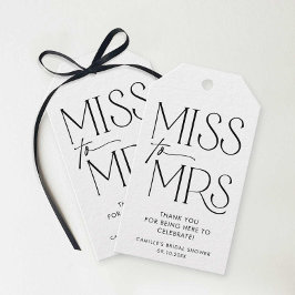 Modern Miss to Mrs Vrijgezellenfeest Cadeaulabel
