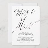 Modern Miss to Mrs Vrijgezellenfeest Kaart (Voorkant)