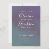 Modern Mist Minimalist Wedding Kaart (Voorkant)