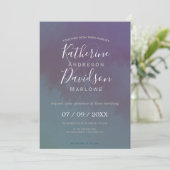 Modern Mist Minimalist Wedding Kaart (Staand voorkant)