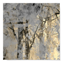 Modern mistig bos artistiek schilderij