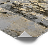 Modern mistig bos artistiek schilderij poster (Hoek)