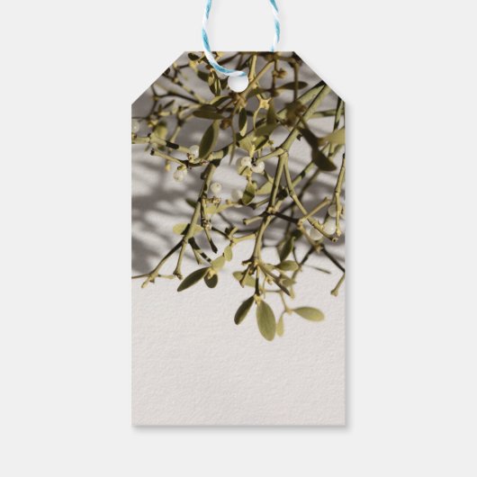 Modern Mistletoe Christmas Cadeaulabel (Achterkant)