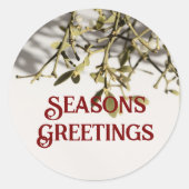 Modern Mistletoe Christmas Ronde Sticker (Voorkant)