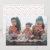 Modern Mistletoe Feestdagen kerstfoto Feestdagenkaart (Voorkant / Achterkant)