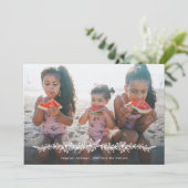 Modern Mistletoe Feestdagen kerstfoto Feestdagenkaart (Staand voorkant)