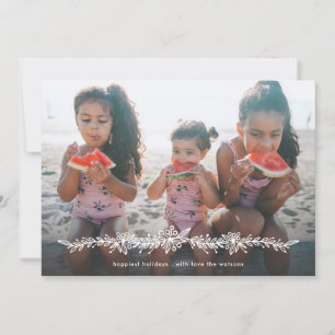 Modern Mistletoe Feestdagen kerstfoto Feestdagenkaart