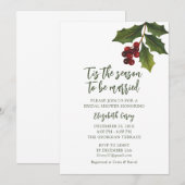 Modern Mistletoe Vrijgezellenfeest | Kerstmis Holl Kaart (Voorkant / Achterkant)