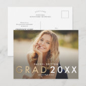 Modern Mix Afstuderen Aankondiging Briefkaart (Voorkant / Achterkant)