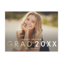 Modern Mix Afstuderen Aankondiging Briefkaart