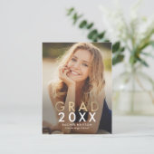 Modern Mix Afstuderen Aankondiging Briefkaart (Staand voorkant)