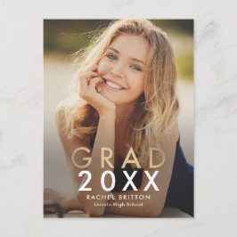 Modern Mix Afstuderen Aankondiging Briefkaart