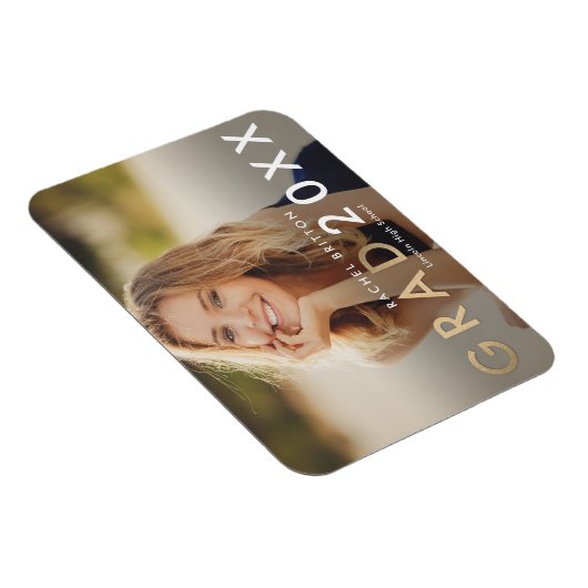 Modern Mix Afstuderen Aankondiging Magnet Magneet (Rechterzijde)