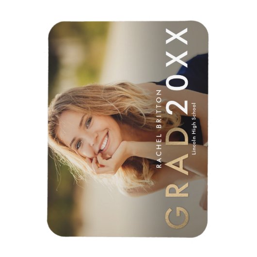 Modern Mix Afstuderen Aankondiging Magnet Magneet (Verticaal)