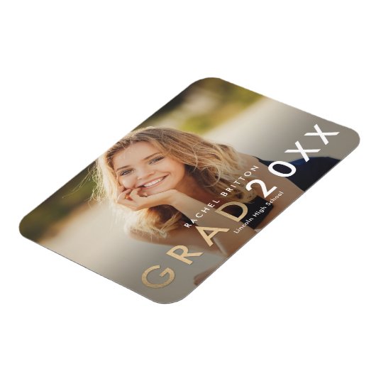 Modern Mix Afstuderen Aankondiging Magnet Magneet (Linkerzijde)