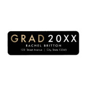 Modern Mix Afstuderen Address Label (Voorkant)