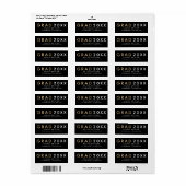Modern Mix Afstuderen Address Label (Full Sheet)