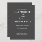 Modern Mix Flat Wedding Kaart (Voorkant / Achterkant)