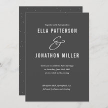 Modern Mix Flat Wedding Kaart