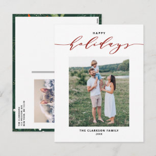 Modern Mix Typography Red Prettige feestdagen Foto