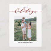 Modern Mix Typography Red Prettige feestdagen Foto (Voorkant)