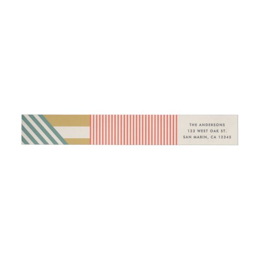 Modern Mixed Stripes Holiday Retouradres (Individueel)