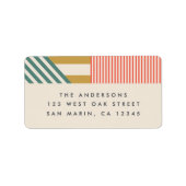 Modern Mixed Stripes Holiday Retouradres Etiket (Voorkant)