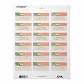 Modern Mixed Stripes Holiday Retouradres Etiket (Full Sheet)
