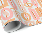 Modern Mobiles Roze Sinaasappel Cadeaupapier (Rol Hoek)