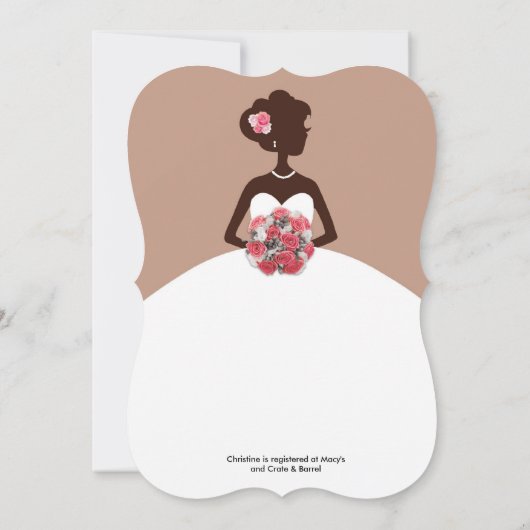 Modern Mocha Bridal Shower Kaart (Achterkant)