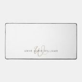 Modern Mocha Bruin Schrift Monogram Bureaumat (Voorkant)
