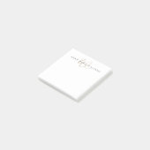 Modern Mocha Bruin Schrift Monogram Post-it® Notes (Schuin)
