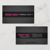 Modern, Mode, Glamor, Damask, Makeup Artist Visitekaartje (Voorkant / Achterkant)