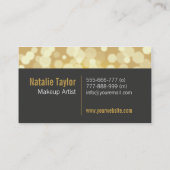 Modern, Mode, glamour, Faux Gold, Makeup Artist Visitekaartje (Achterkant)