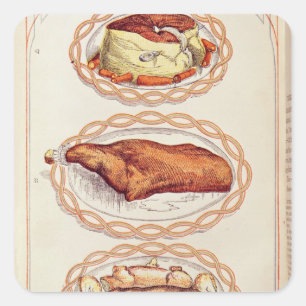 Modern Mode of Serving Dishes, van mevrouw Beaton Vierkante Sticker