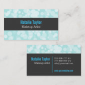 Modern, Mode, pastblauw, makreelartiest Visitekaartje (Voorkant / Achterkant)