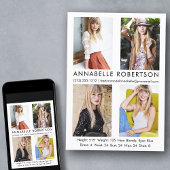 Modern Model Actor 4 Foto's Comp Kaart