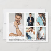 Modern Model Actor 5 Foto's QR Code Terug Comp Kaa Kaart (Voorkant)