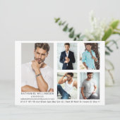 Modern Model Actor 5 Foto's QR Code Terug Comp Kaa Kaart (Staand voorkant)