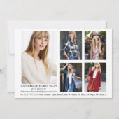 Modern Model Actor 6 Foto Comp Kaart (Achterkant)