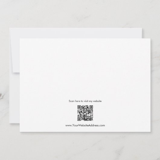 Modern Model Actor QR Code Terug 5 Foto Comp Kaart (Achterkant)