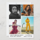 Modern Model Comp Card 5 Foto QR Code Wit Kaart (Achterkant)