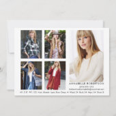 Modern Model en Acteur 6 Foto Comp Kaart (Achterkant)