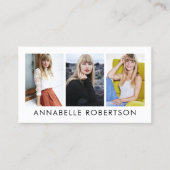 Modern Model en Actor 3 Photo Pro Visitekaartje (Voorkant)