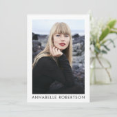 Modern Model en Actor 6 Photo Comp Kaart (Staand voorkant)