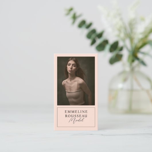Modern Model Professioneel Foto Visitekaartje (Staand voorkant)