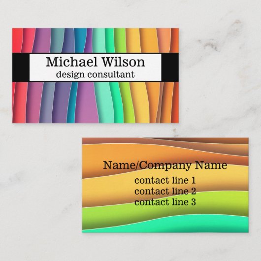 modern model voor aangepaste stripkaart visitekaartje (Voorkant / Achterkant)