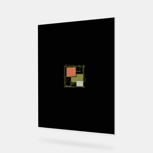 Modern Modular Floor Plan – Minimalist Architectur Acryl Bord (Hoek)