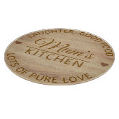 Modern Moederdag Custom Text Wooden Snijplank (Hoek)