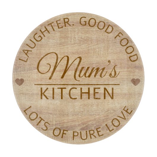 Modern Moederdag Custom Text Wooden Snijplank (Voorkant)